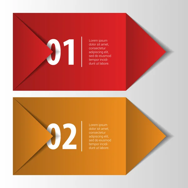 Infografías modernas elemento origami estilo banner. Vector — Vector de stock