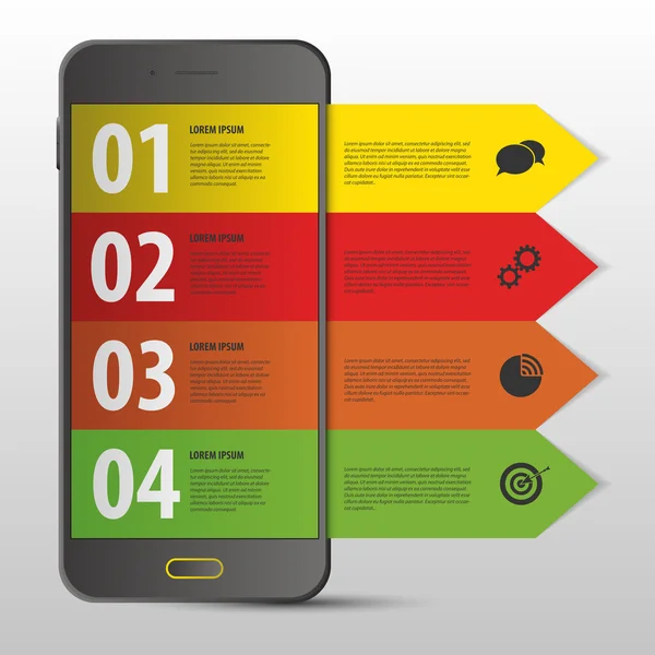 Mal for Mobile Infographic design. Moderne banner. Nettet. Vektor – stockvektor