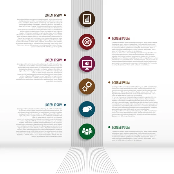 Modèle d'entreprise d'infographie de données avec des icônes. Vecteur — Image vectorielle