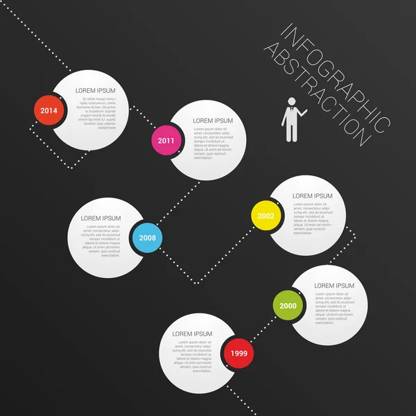 Vektor waktu infografis abstrak modern - Stok Vektor