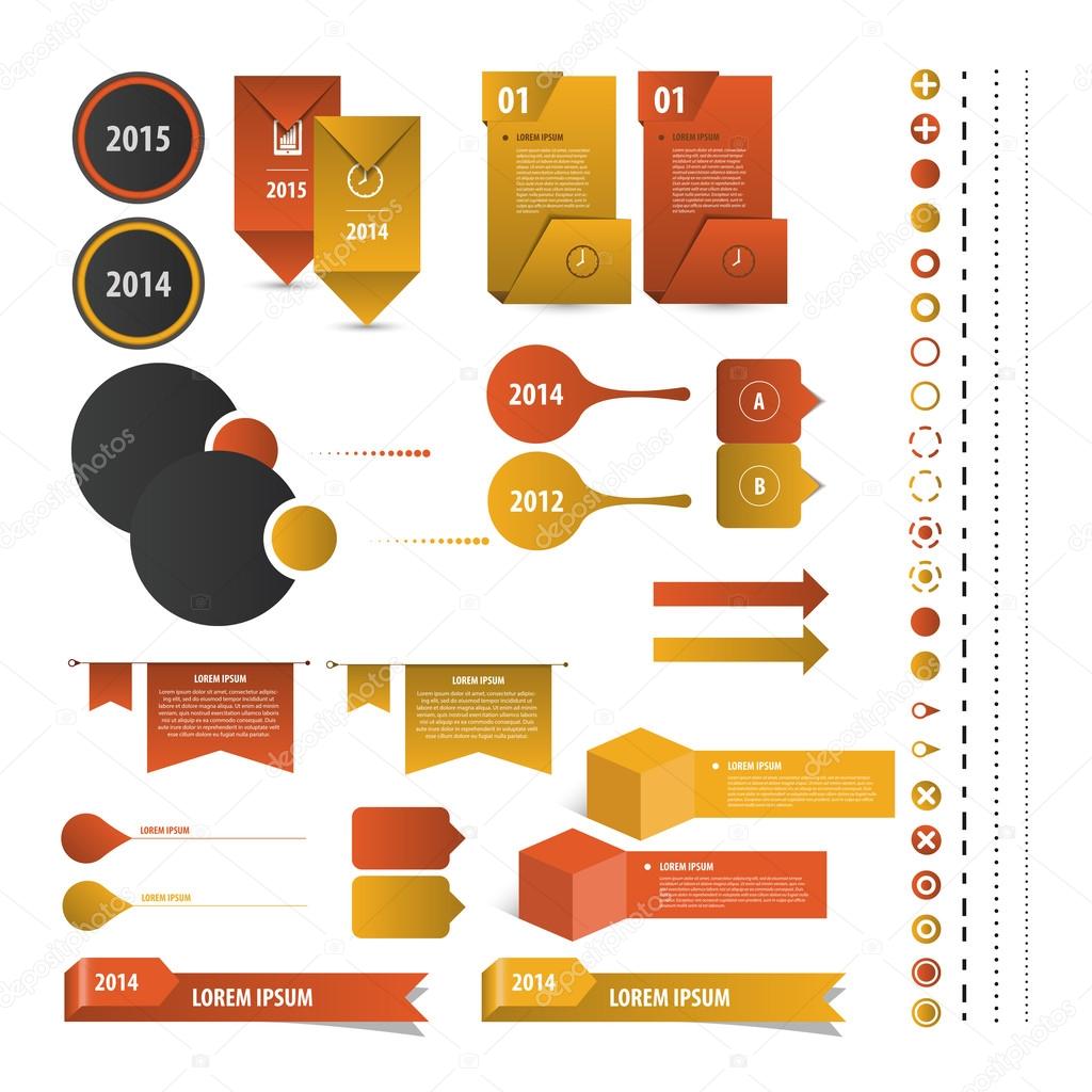 Set of Timeline Infographic Design Templates. Vector