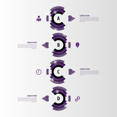 Modern soyut infographics. İş şablonu. Vektör