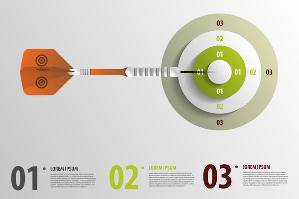 Βέλος με στόχο. Infographic στοιχεία. Διάνυσμα — Διανυσματικό Αρχείο