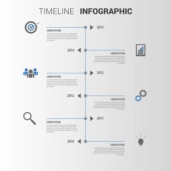 Infographic template. Timeline. Vector — Stock Vector