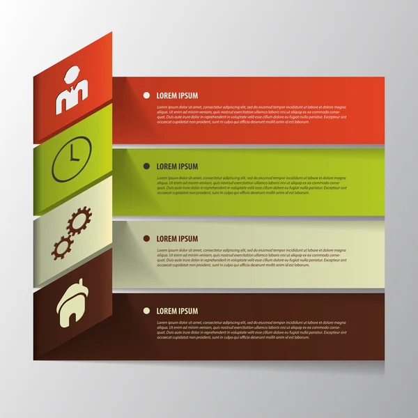 Progresso do papel vetorial. Modelo Infográfico . — Vetor de Stock