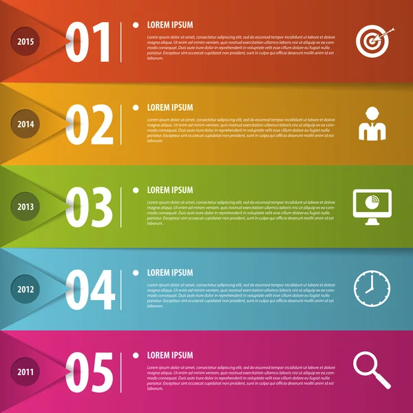 Infográficos da linha do tempo. Opção passo progresso. Vetor — Vetor de Stock