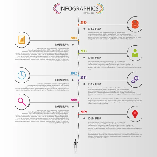 Timeline infographic design template. Vector — Stock Vector