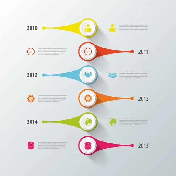 Design de linha do tempo infográfico. Modelo moderno. Vetor — Vetor de Stock