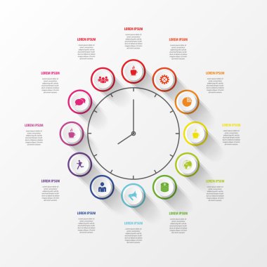 modern iş zaman yönetimi infographics planlama