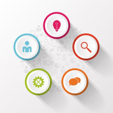 İş Infographic kavramı. Başarı. Vektör