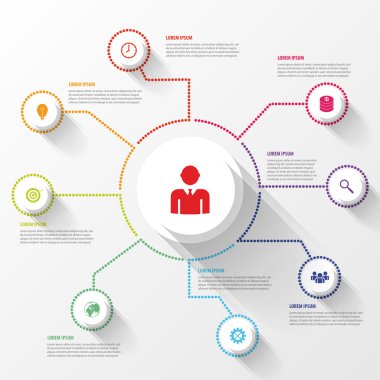 modern iş infographics daire. vektör çizim