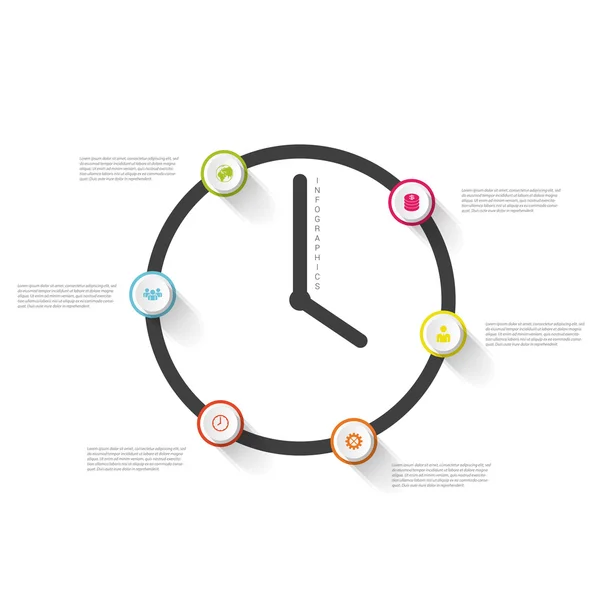 Modelo de diagrama de linha Vector. Negócios. Infográficos — Vetor de Stock