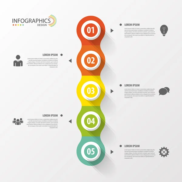 Modèle de conception infographique avec des icônes. Vecteur — Image vectorielle