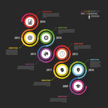 soyut zaman çizelgesi Infographic şablonu. vektör çizim.