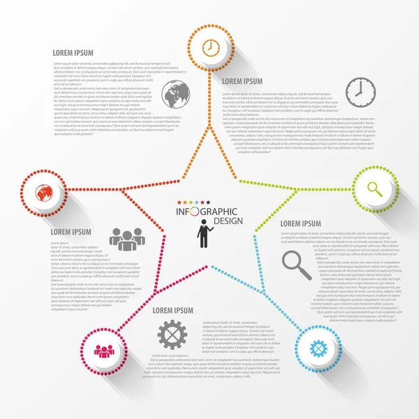 Moderna estrella de Infografías de Negocios. Ilustración vectorial — Archivo Imágenes Vectoriales