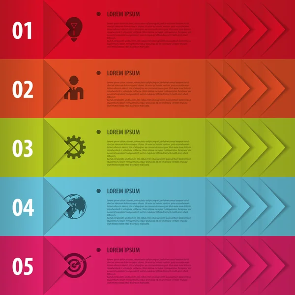 Kleurrijke banners. Infographics voor uw zakelijke presentaties. Vector — Stockvector