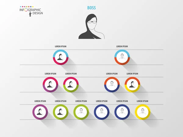 İş yapısı. Organizasyon şeması. Infographic tasarım.
