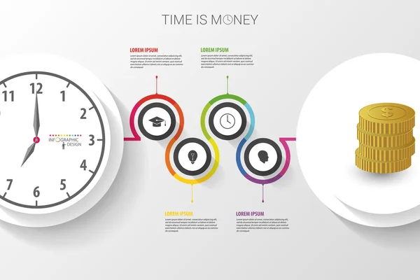 Abstrakte Arbeitszeitplanung Infografik Vorlage. — Stockvektor