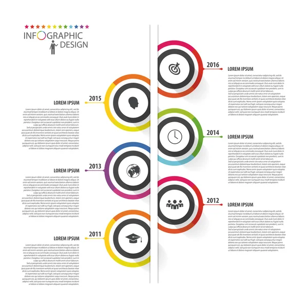 Abstracte tijdlijn infographic sjabloon. vectorillustratie. — Stockvector