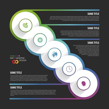 soyut zaman çizelgesi Infographic şablonu. vektör çizim.