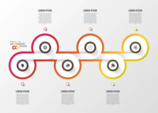 Plantilla de infografía de línea de tiempo abstracta. Ilustración vectorial — Archivo Imágenes Vectoriales