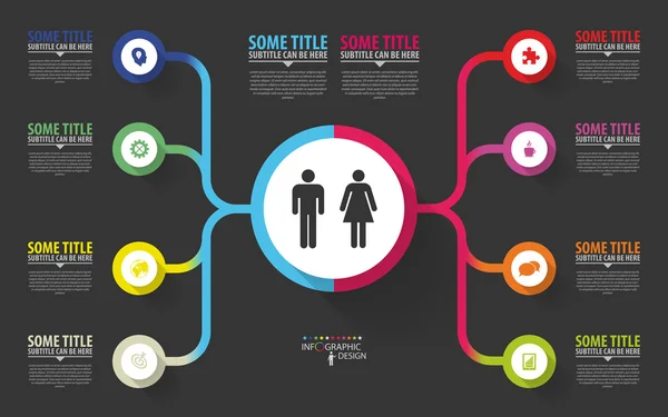 Modern infographics. İş planı tasarım şablonu. Vektör