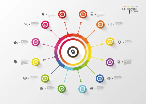 Infographie moderne. Modèle d'affaires en spirale. Vecteur — Image vectorielle