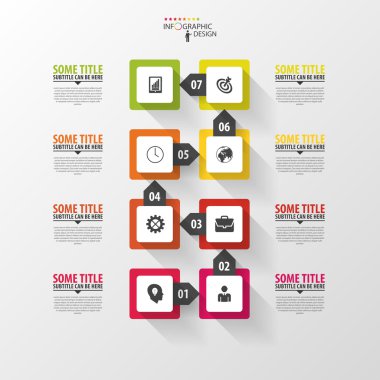 Infographic zaman çizelgesi. Modern vektör tasarım şablonu