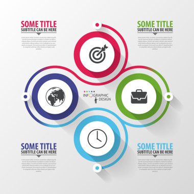 sarmal diyagram infographics öğesi ile. vektör.