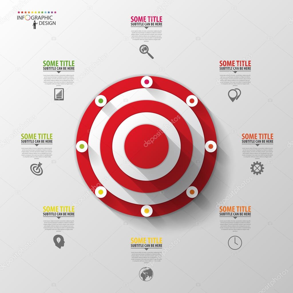 Business target marketing concept. Infographics template. Vector