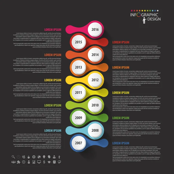 Χρονοδιάγραμμα infographics πρότυπο σχεδίασης. Διάνυσμα — Διανυσματικό Αρχείο