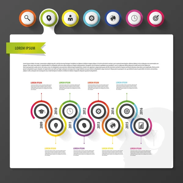 Infographic ταμπλό πρότυπο. Πρότυπο σύγχρονης σχεδίασης. Διάνυσμα — Διανυσματικό Αρχείο