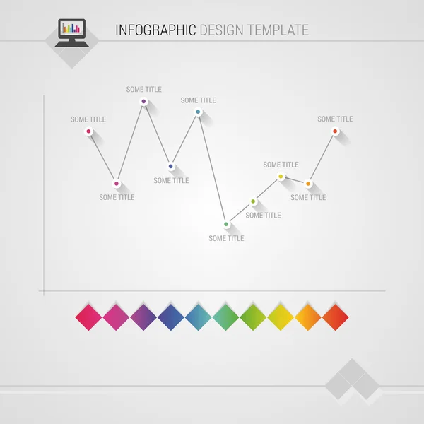 Diseño colorido del vector para la disposición del flujo de trabajo, diagrama. Plantilla infográfica — Vector de stock