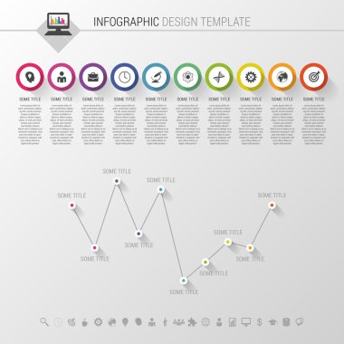 Renkli vektör tasarımı iş akışı düzen için. Modern diyagramı. Infographics