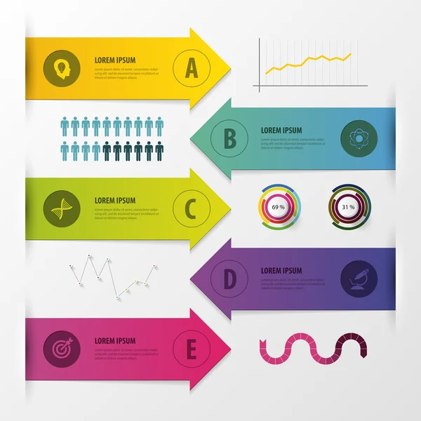 Moderni elementi infografici freccia. Illustrazione vettoriale — Vettoriale Stock