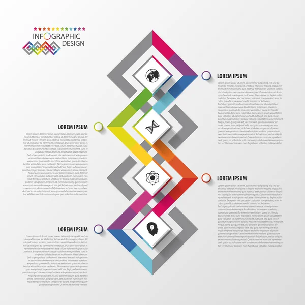 Modernes Optionsdesign für die Infografik. bunte abstrakte Vorlage. Vektorillustration — Stockvektor