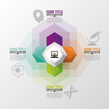 Modern ok seçenekleri afiş. Infographics. Vektör çizim