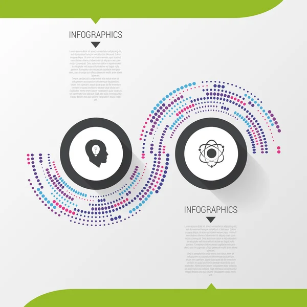 Plantilla de diseño de infografía moderna. 2 opciones concepto abstracto. Ilustración vectorial — Archivo Imágenes Vectoriales