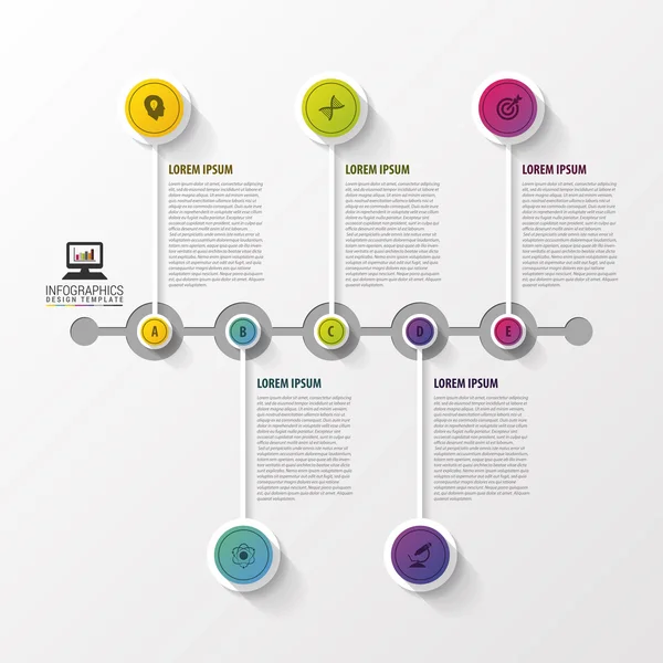 Tijdlijn infographic. Moderne ontwerpsjabloon. Vectorillustratie — Stockvector