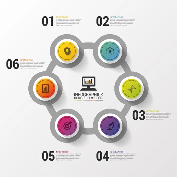 Layout per le opzioni o passi. Modello di design moderno. Infografica. Illustrazione vettoriale — Vettoriale Stock