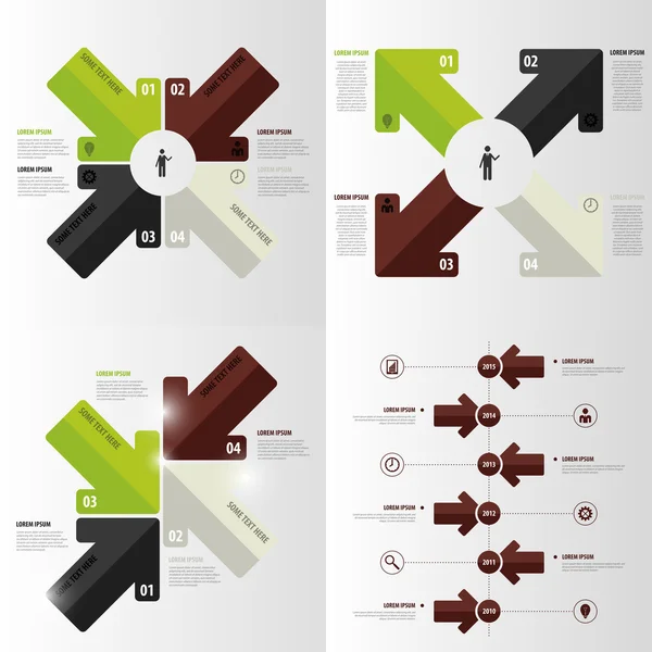 Elementos infográficos de flecha moderna. Concepto de negocio. Ilustración vectorial — Vector de stock