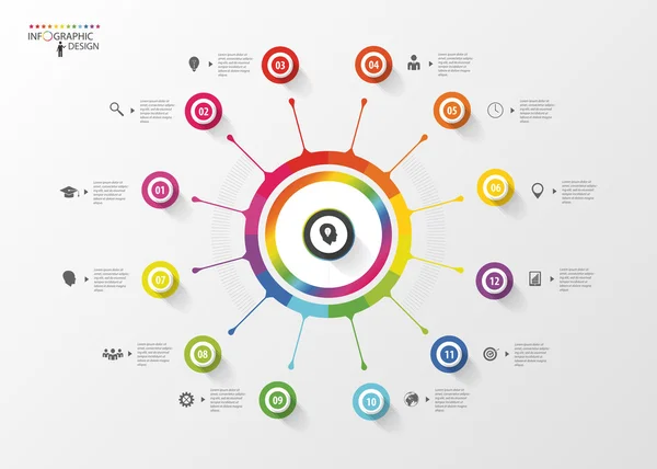 Infographic 디자인 서식 파일입니다. 타임 라인입니다. 비즈니스 개념입니다. 벡터 일러스트 레이 션 — 스톡 벡터