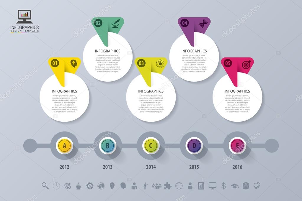 Timeline Infographic. Modern design template. Vector illustration