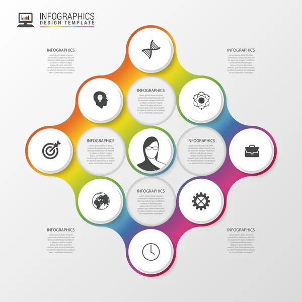 Modern iş renkli infographics seçeneği. Soyut vektör çizim