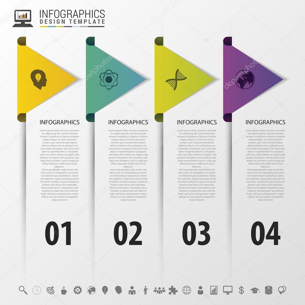colorful arrows. infographic timeline concept. Modern design template. Vector illustration