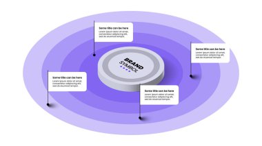 4 seçenek ya da adımlı bilgi şablonu. Isometric çemberi. İş akışı düzeni, diyagram, pankart, web tasarımı için kullanılabilir. Vektör illüstrasyonu