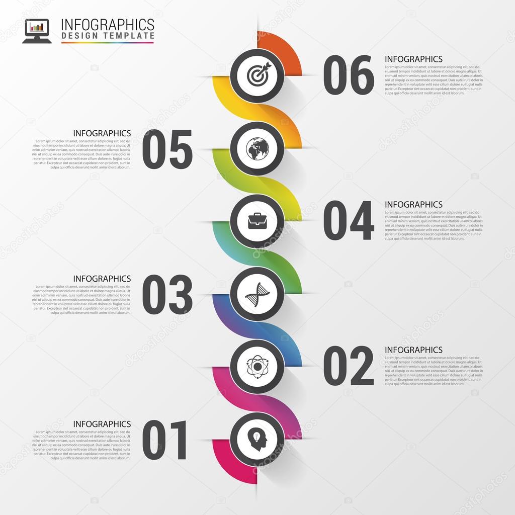 Colorful business timeline infographic template. Vector illustration