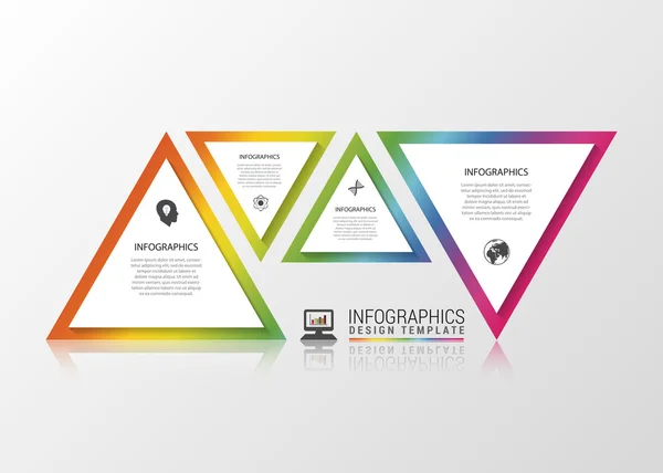 Инфографический бизнес-треугольник. Современный шаблон дизайна. Векторная иллюстрация — стоковый вектор