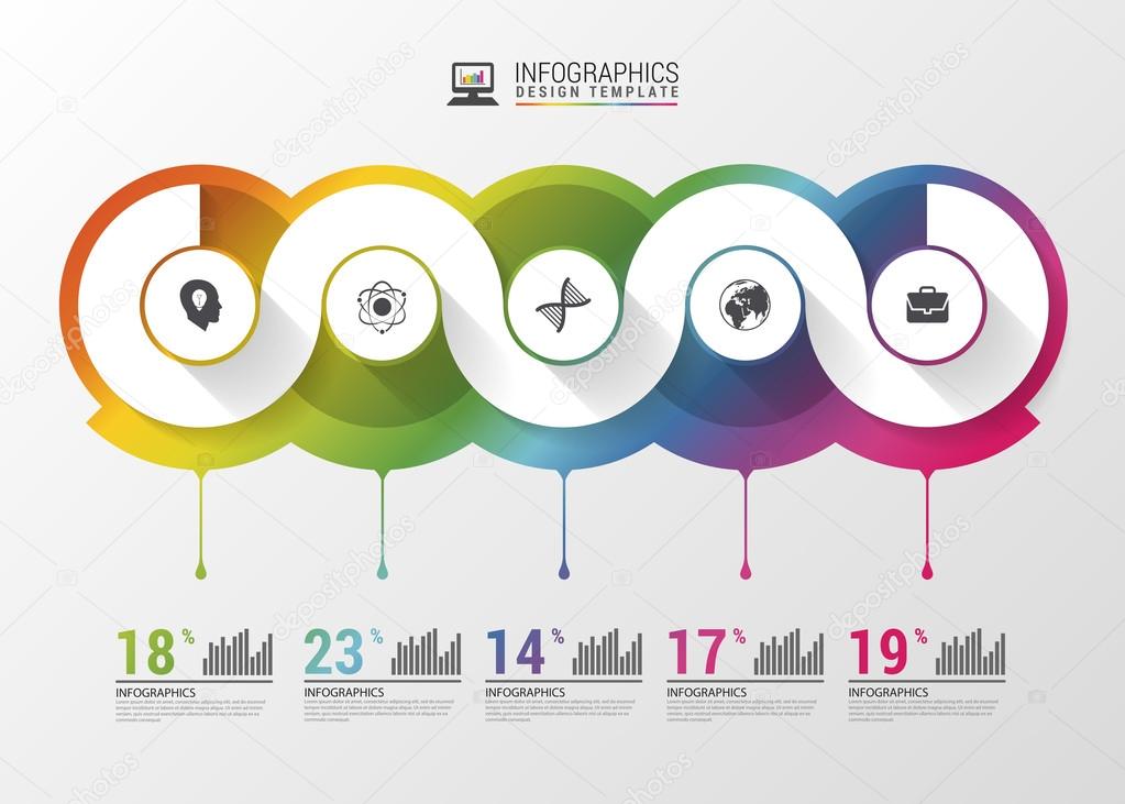 Abstract timeline infographic template. Vector illustration