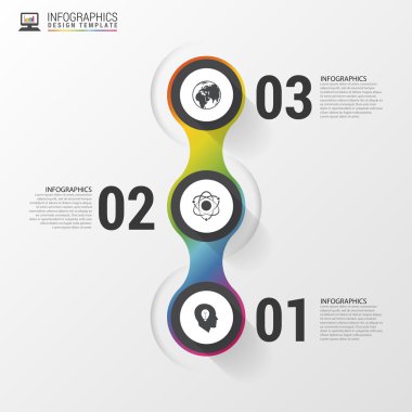 Daire nesneler. Infographic tasarım. Şablon için diyagramı, grafik,